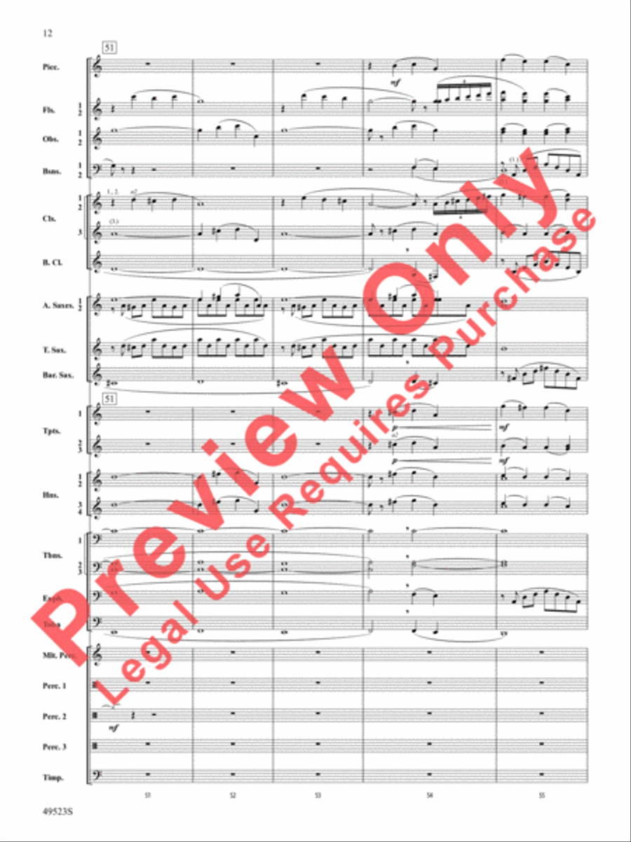 Life Eternal Concert Band scores gallery preview page 13