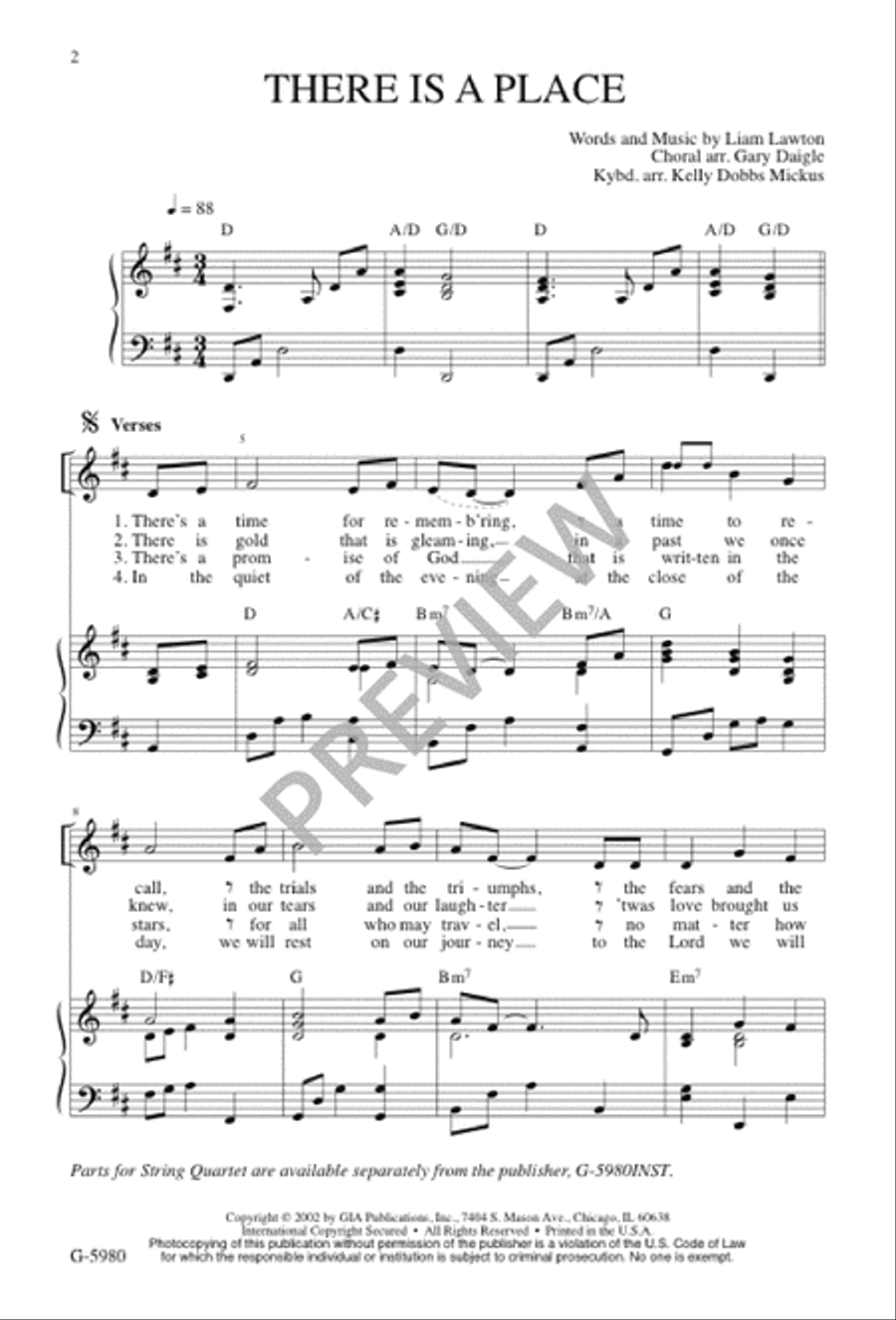 There Is a Place 4-Part scores gallery preview page 2