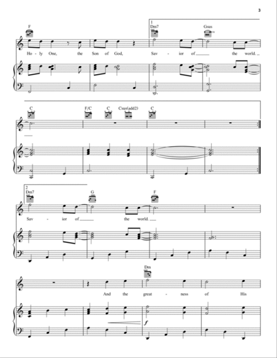 His Name Is Wonderful Piano, Vocal, Guitar scores gallery preview page 3