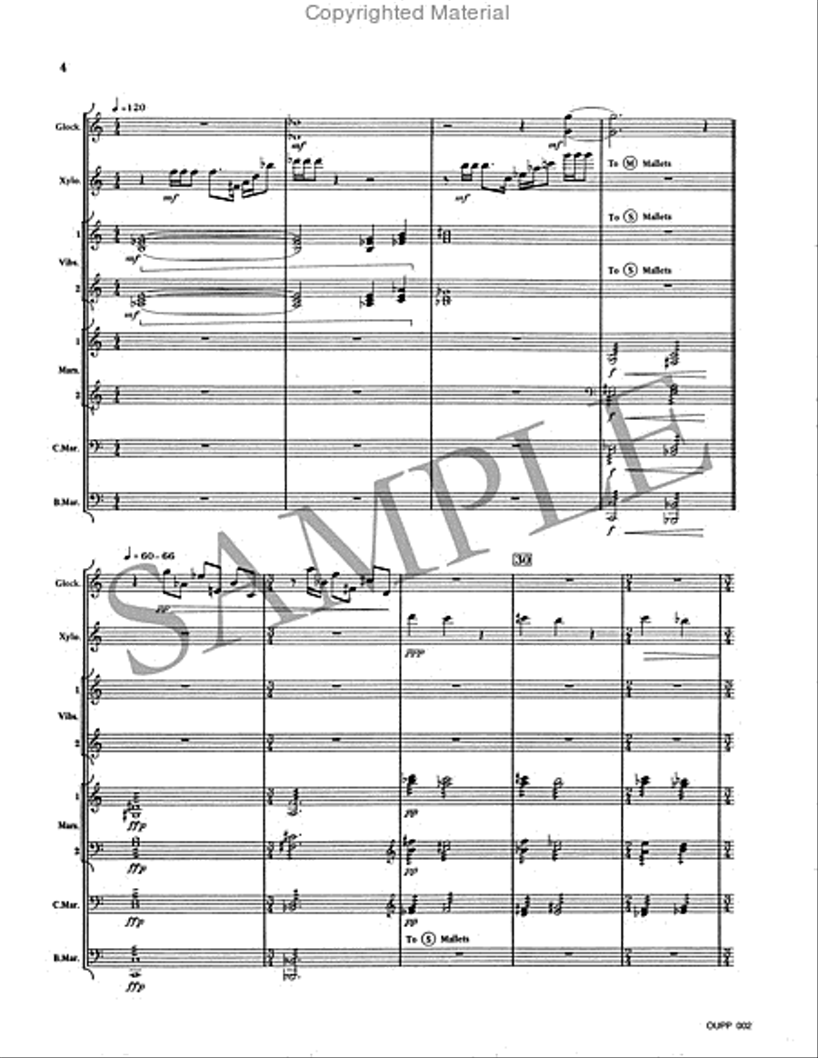 Two Movements for Mallets II Percussion Ensemble scores gallery preview page 4
