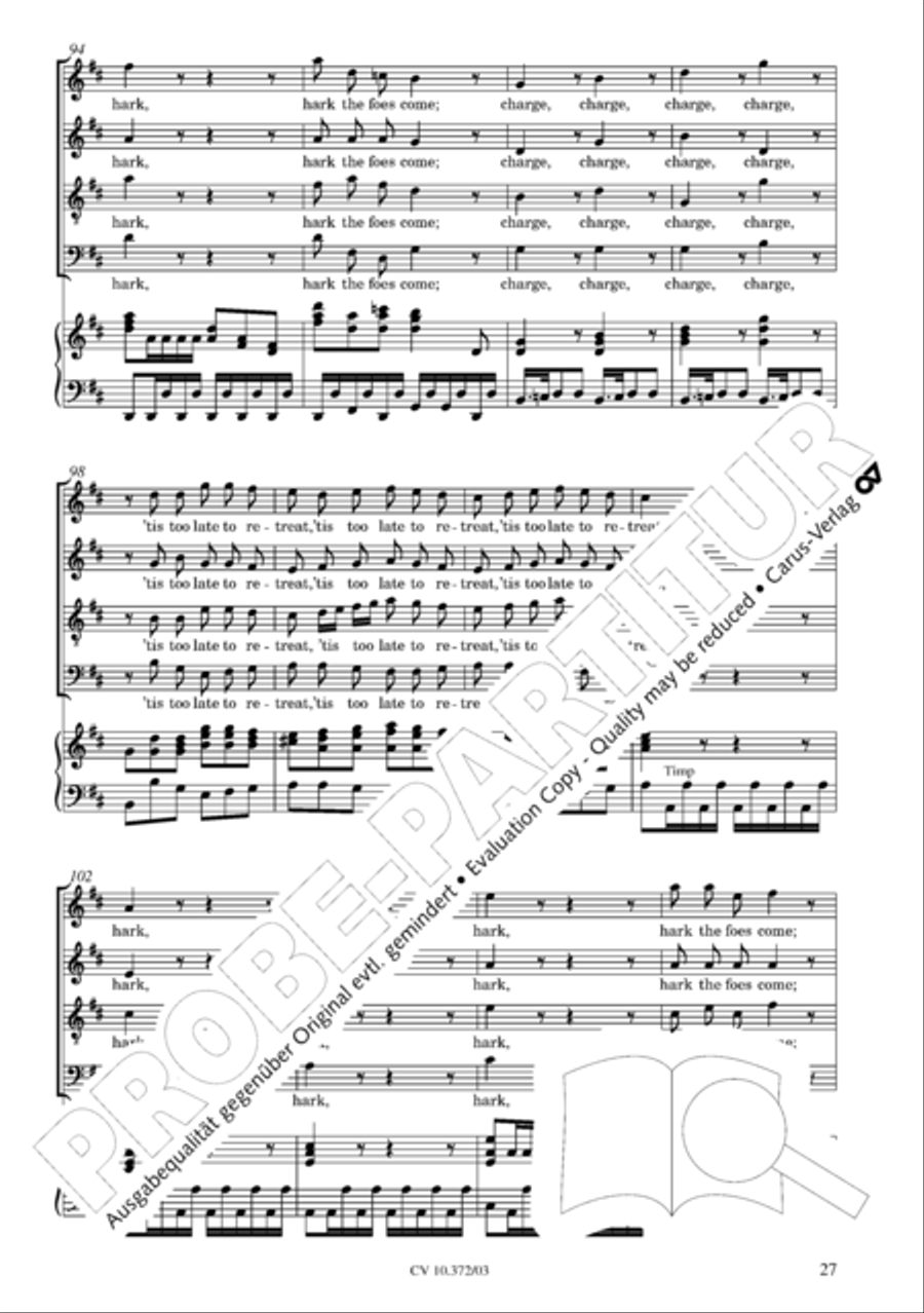Ode for St. Cecilias Day 4-Part scores gallery preview page 28