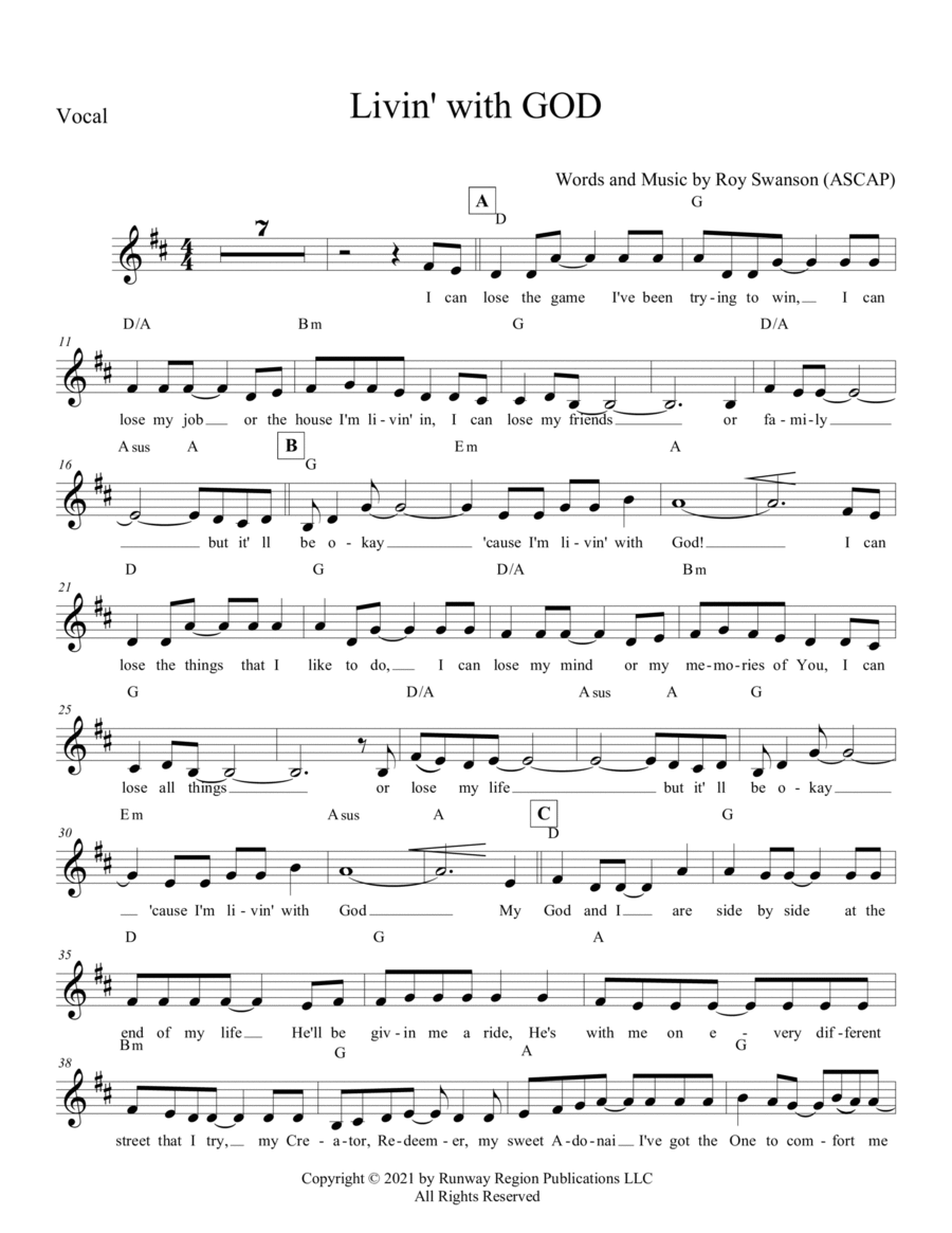 Livin with God Small Ensemble scores gallery preview page 1