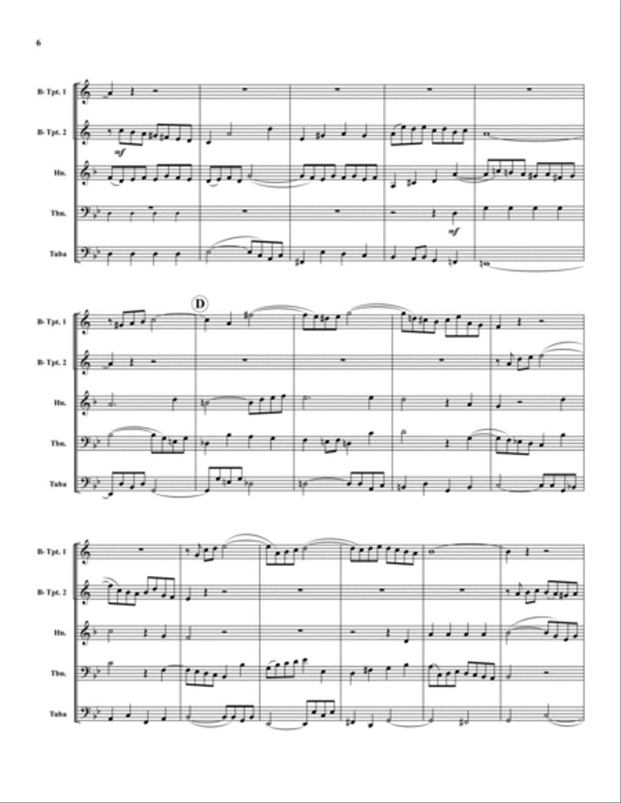 Fantasia and Fuga Brass Quintet scores gallery preview page 6