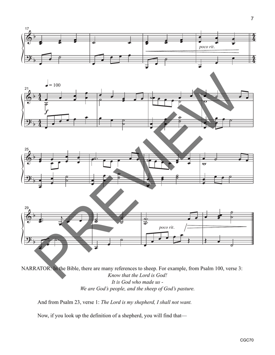 The Lost Sheep (A Mini Musical for Unison Voices) Reproducible with MP3 Unison Choir scores gallery preview page 8