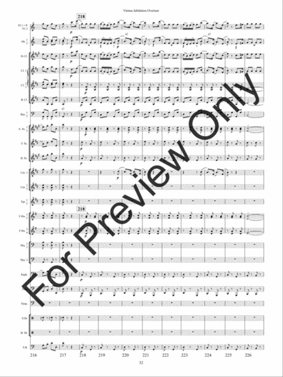 Vienna Jubilation Overture Concert Band scores gallery preview page 35
