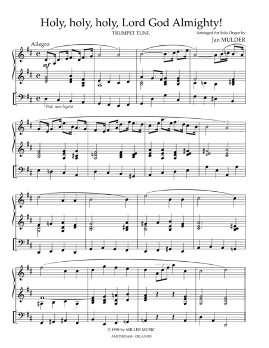 Holy Holy Holy Holy Holy Holy Organ scores gallery preview page 1