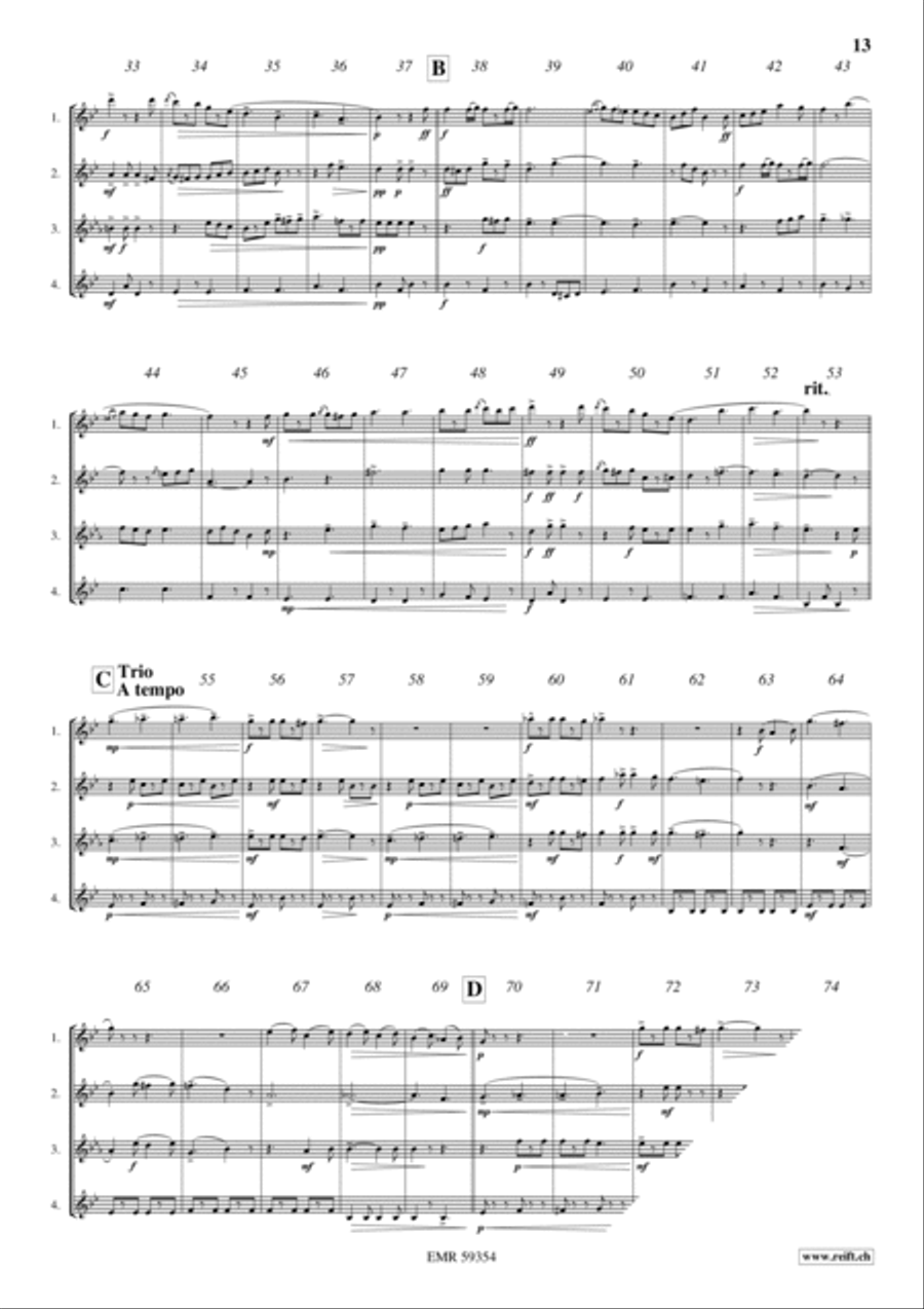 Saxophone Quartet Collection Volume 8 Saxophone Quartet scores gallery preview page 9