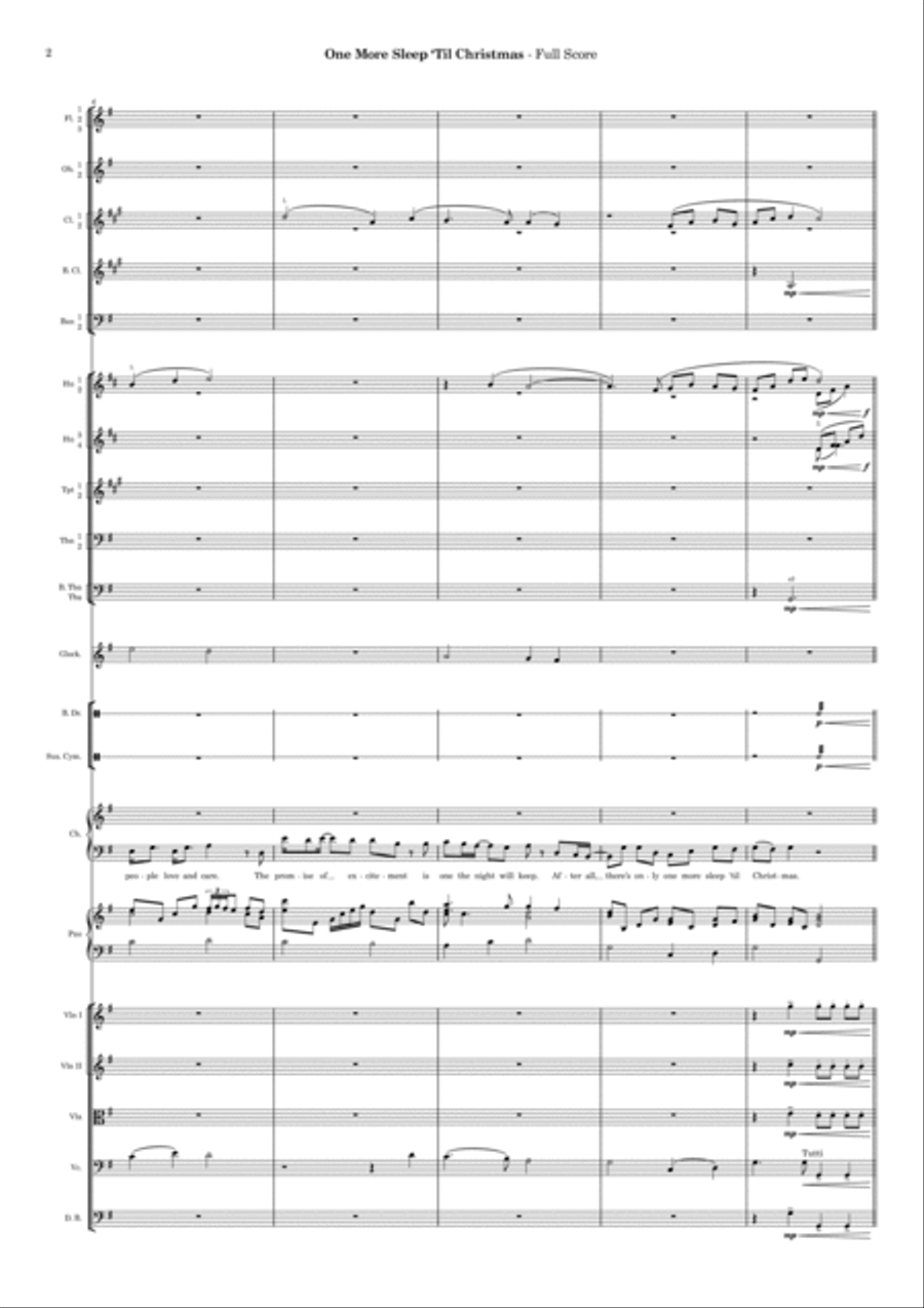One More Sleep 'til Christmas Full Orchestra scores gallery preview page 2