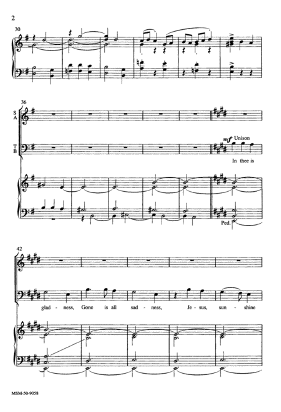 In Thee Is Gladness In Thee Is Gladness 4-Part scores gallery preview page 3