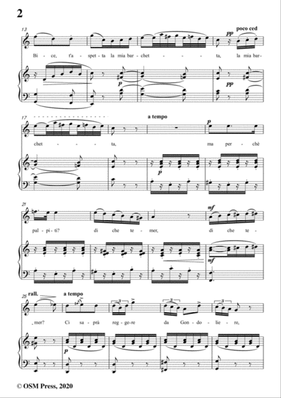 Donizetti-Sull'onda tremola,in C Major,for Voice and Piano Voice Solo scores gallery preview page 4