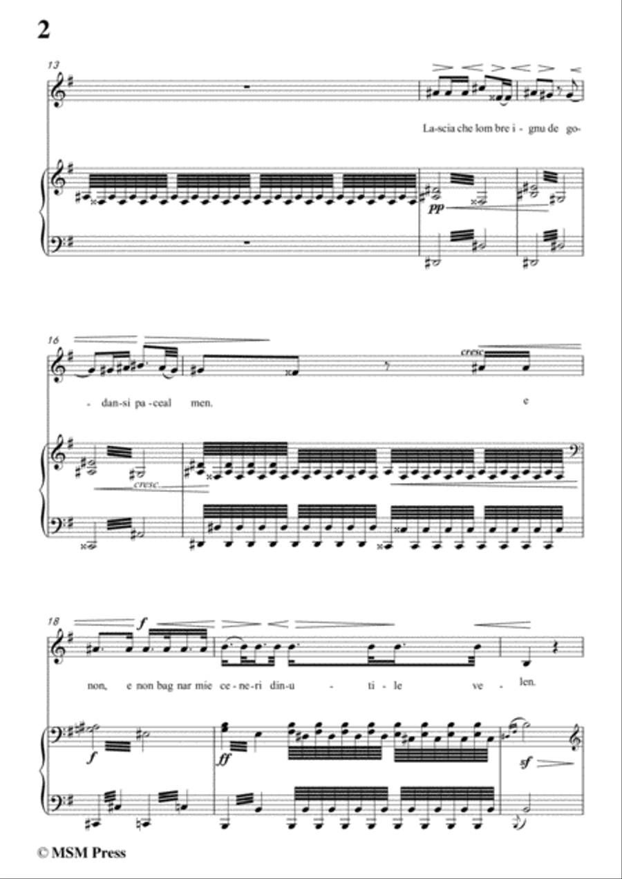 Beethoven-In questa tomba oscura in G Major,for voice and piano Voice Solo scores gallery preview page 4