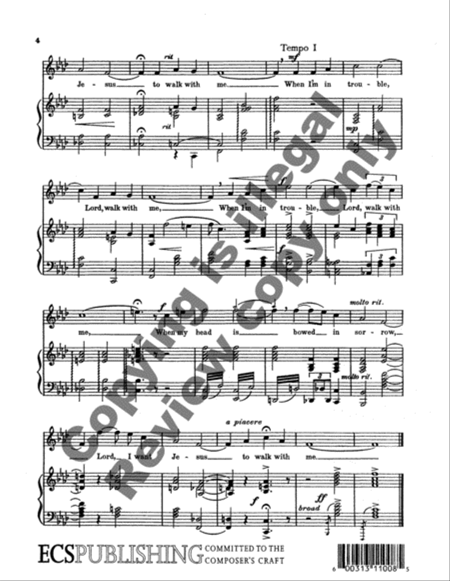 I Want Jesus to Walk with Me High Voice scores gallery preview page 6