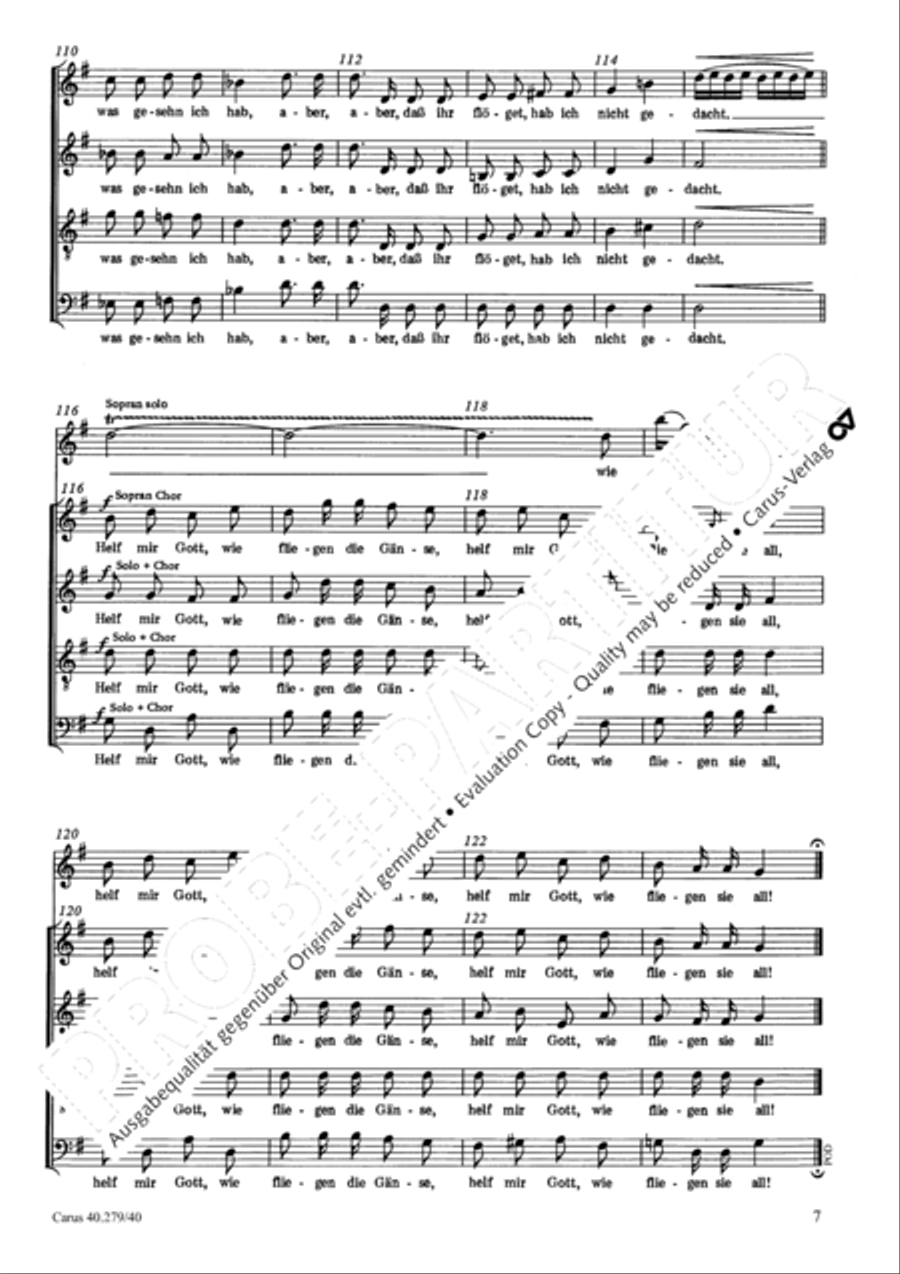 Romanze vom Gansebuben 4-Part scores gallery preview page 8