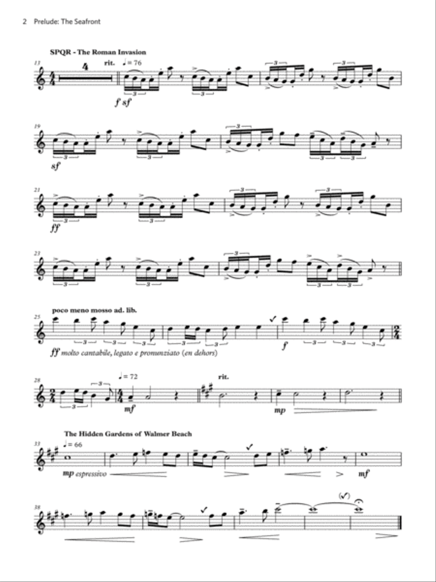Prelude: The Seafront (Grade 5 List B10 from the ABRSM Treble Recorder syllabus from 2022) Alto Recorder scores gallery preview page 2