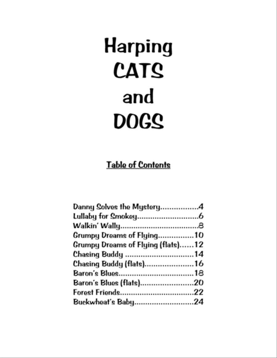 Harping Cats and Dogs Harp scores gallery preview page 3