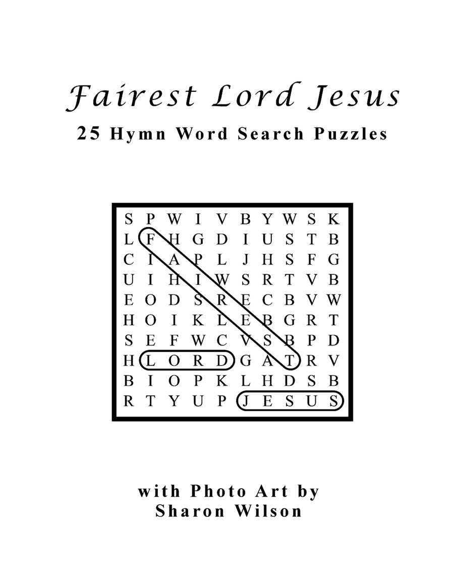 Fairest Lord Jesus (25 Hymn Word Search Puzzles) Hymn Anthems scores gallery preview page 1