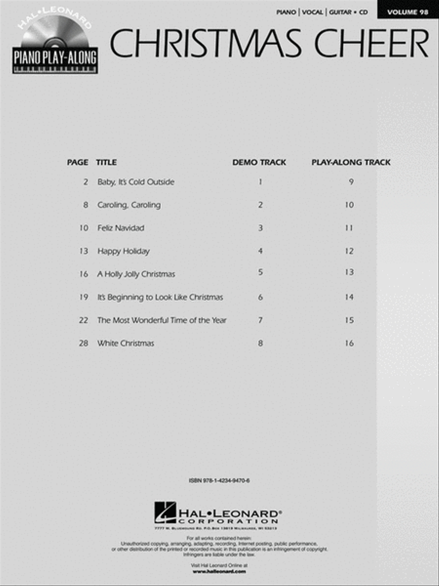 Christmas Cheer Christmas Cheer Piano, Vocal, Guitar scores gallery preview page 2