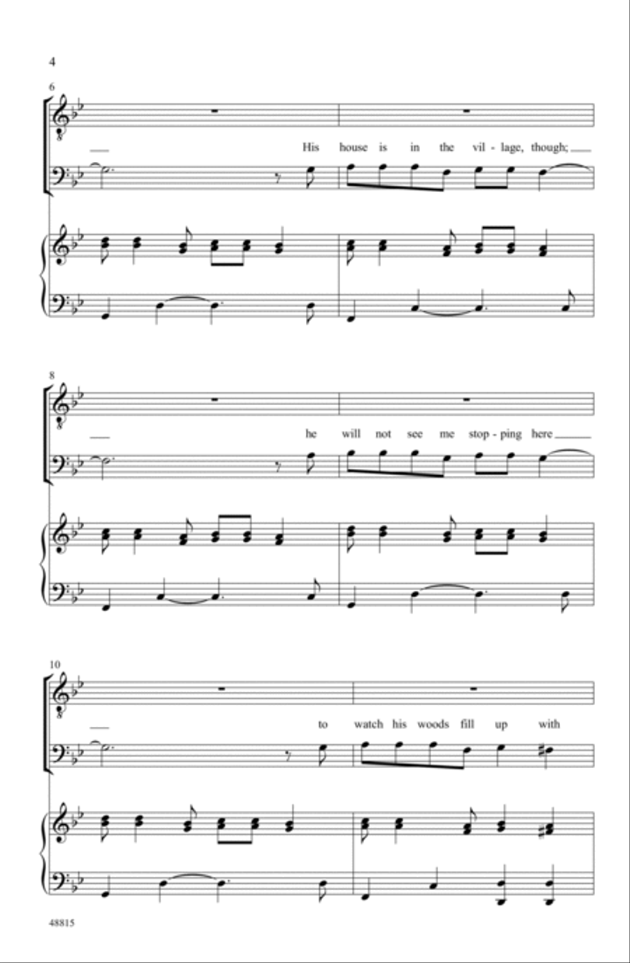 Stopping by Woods Stopping by Woods Choir scores gallery preview page 2
