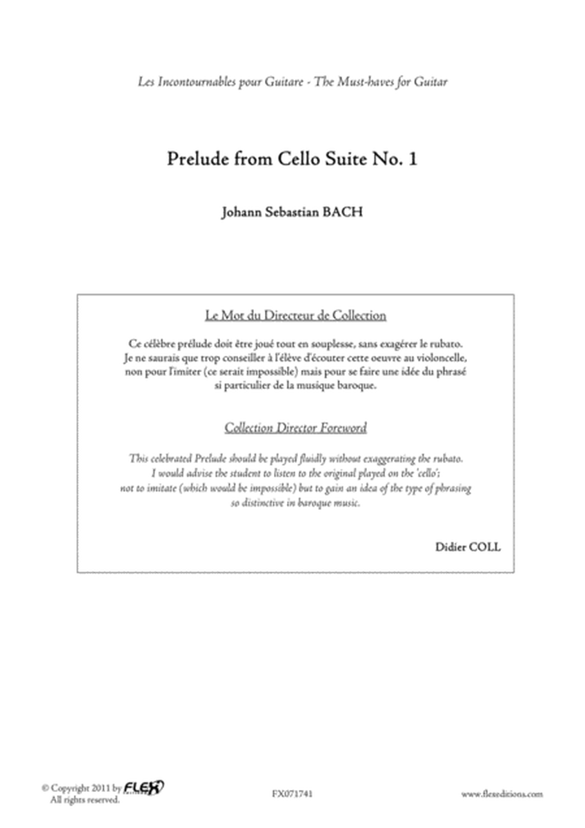 Prelude from Cello Suite No. 1 image number null