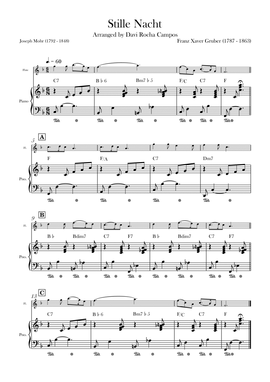 Stille Nacht Stille Nacht Flute scores gallery preview page 1