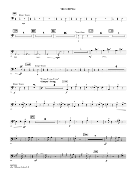 John Williams Swings! - Trombone 3