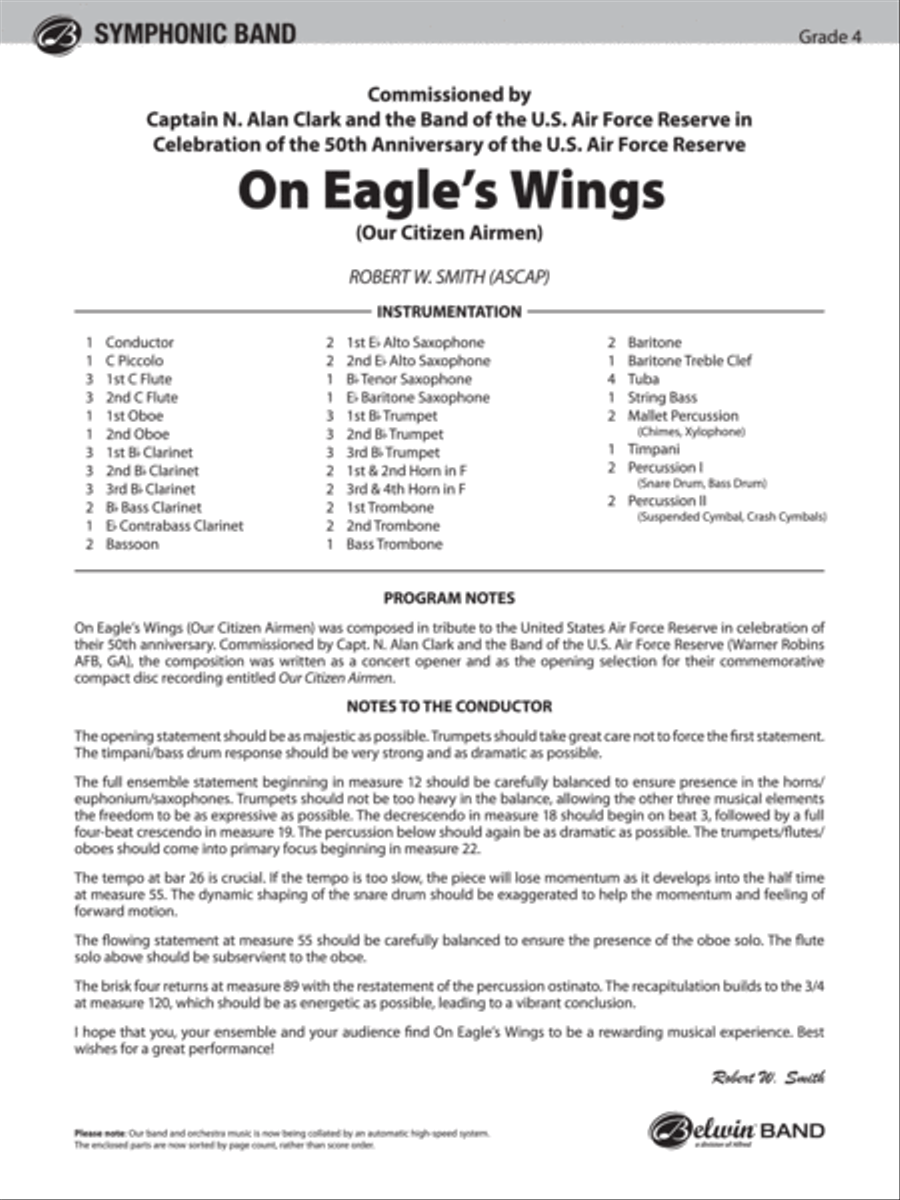 On Eagle's Wings On Eagle's Wings Concert Band scores gallery preview page 2