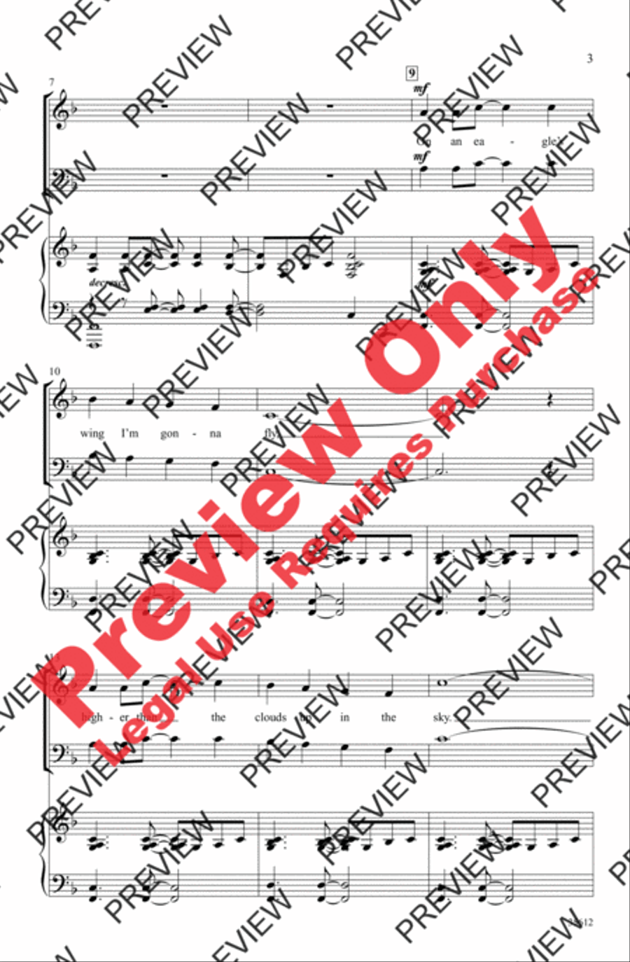 On an Eagle's Wing On an Eagle's Wing 4-Part scores gallery preview page 3