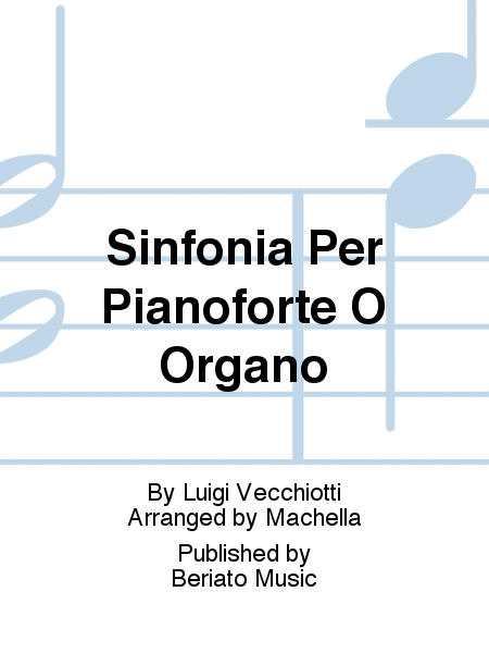 Sinfonia Per Pianoforte O Organo