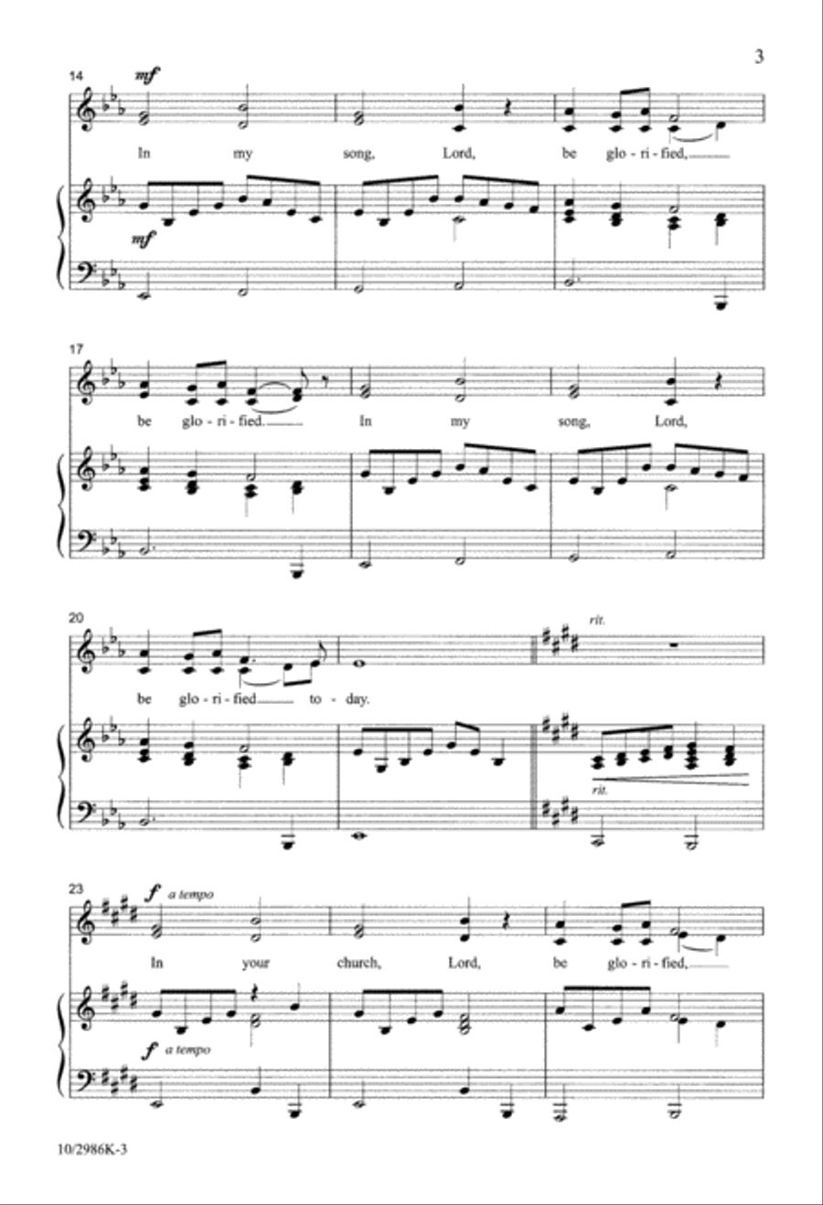 Lord be Glorified Lord be Glorified Unison Choir scores gallery preview page 3