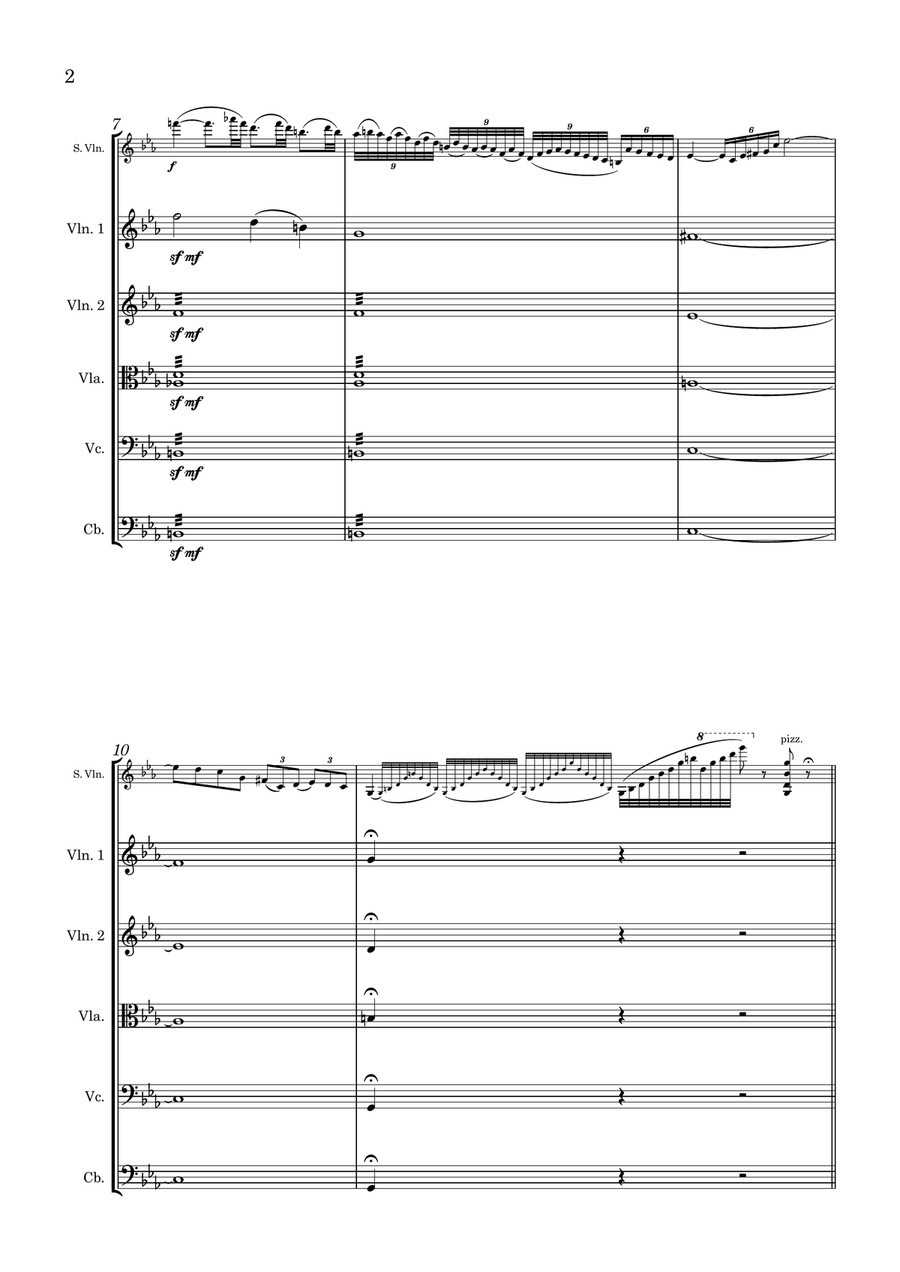 Sarasate Zigeunerweisen Op.20 for Violin and String Orchestra String Orchestra scores gallery preview page 3