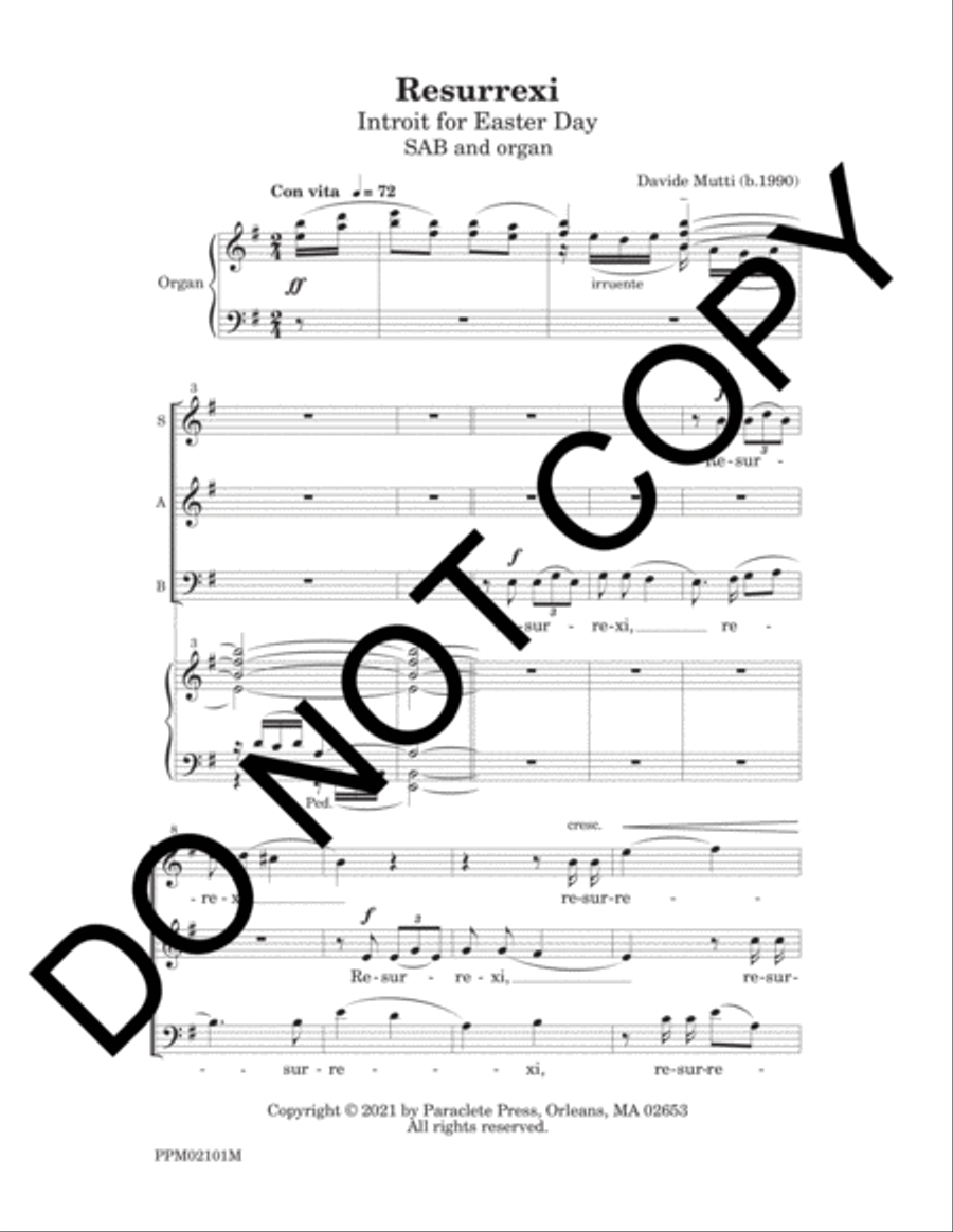 Resurrexi: Introit for Easter Day 3-Part scores gallery preview page 4