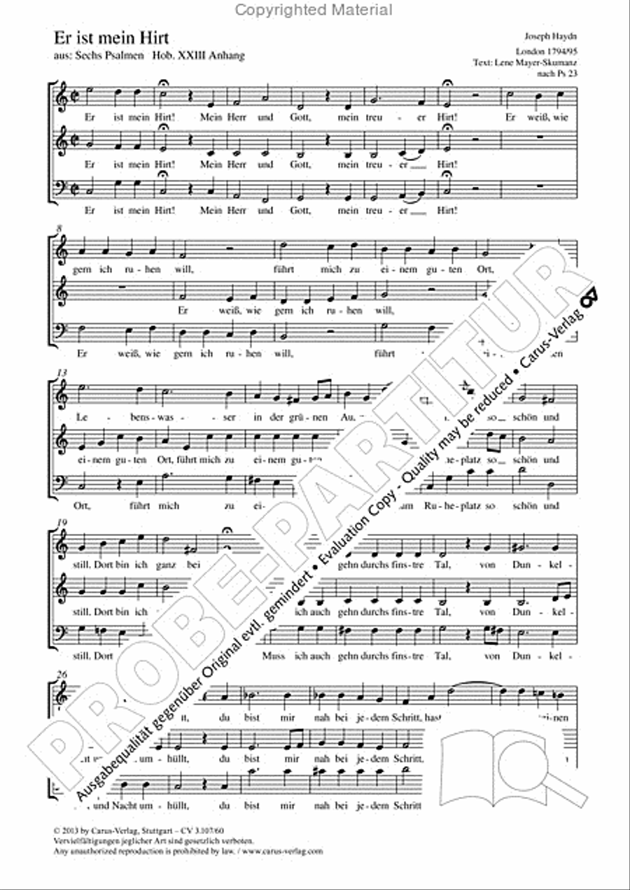 Er ist mein Hirt 3-Part scores gallery preview page 2