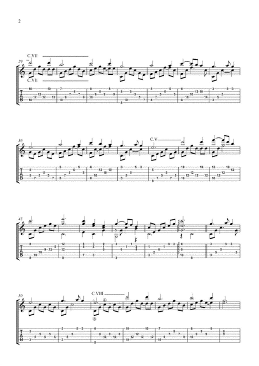 Silent Night Silent Night Classical Guitar scores gallery preview page 2