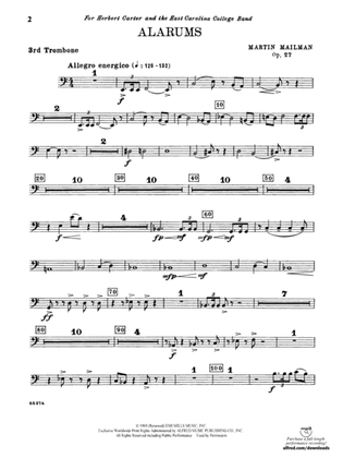 Alarums, Op. 27: 3rd Trombone