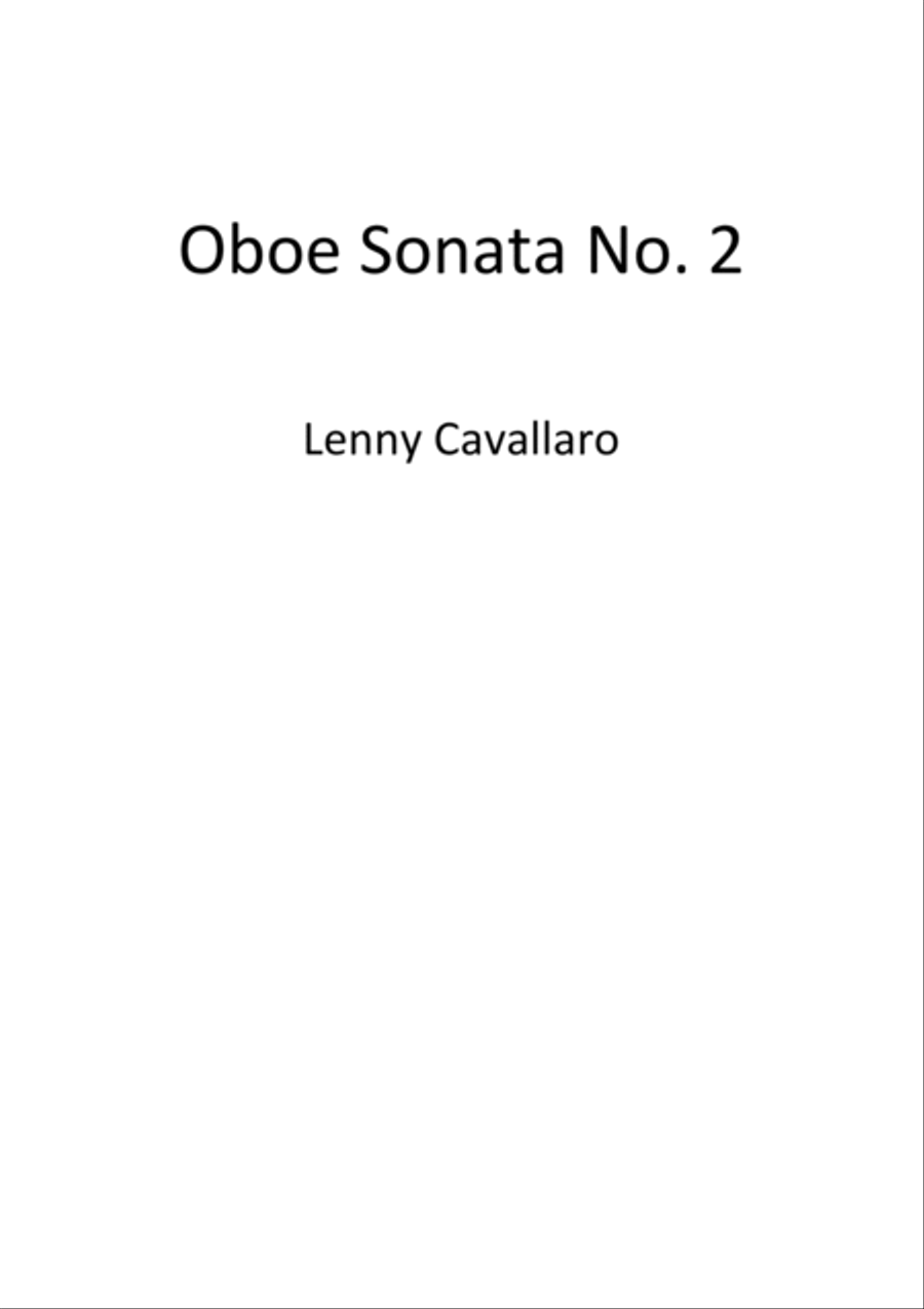 2nd Oboe Sonata Oboe Solo scores gallery preview page 1