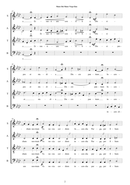 Mater Dei Mater Virgo Eius - Choir SATB a cappella image number null
