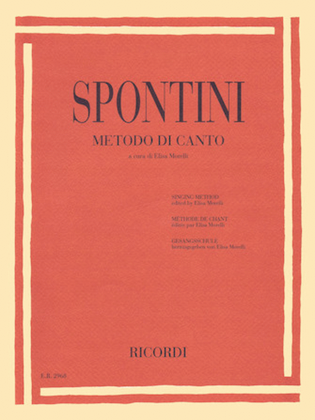 Book cover for Gaspare Spontini - Singing Method