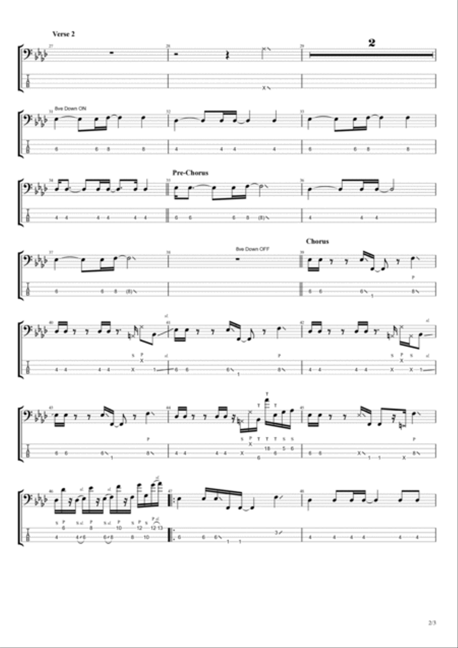 Cool Guitar Tablature scores gallery preview page 2