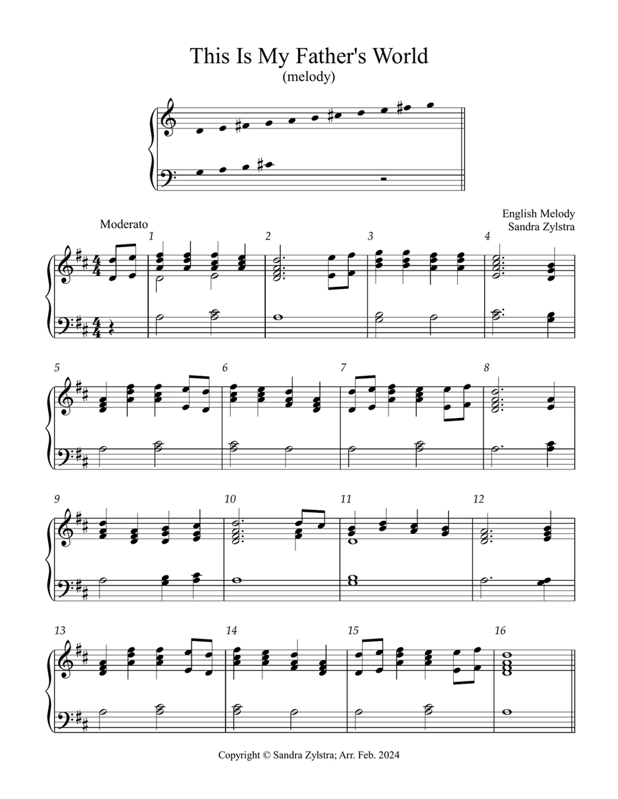This Is My Father's World (2 octave handbells) 2-Octaves scores gallery preview page 1