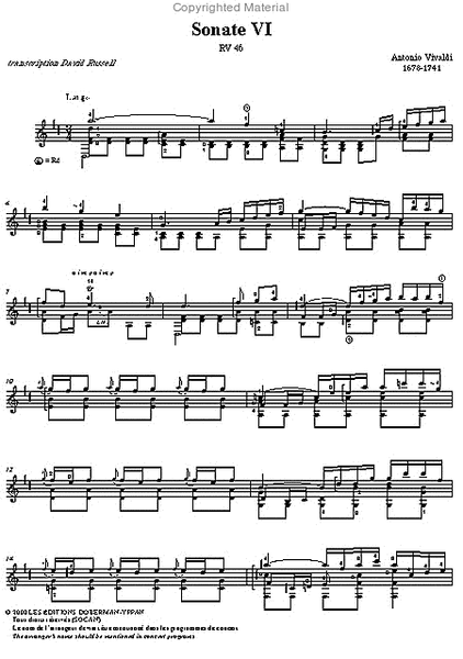 Sonate VI, RV 46