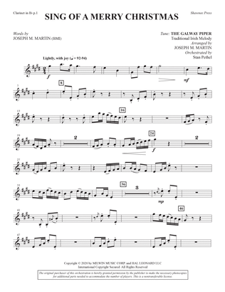 Sing of a Merry Christmas (Chamber Orchestra) - Bb Clarinet
