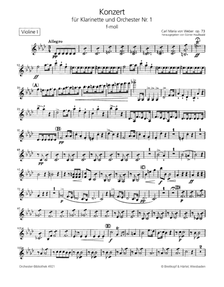 Clarinet Concerto No. 1 in F minor Op. 73