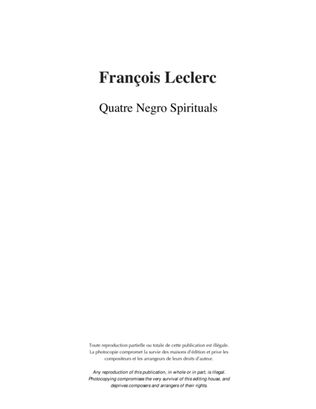 Book cover for Quatre Negro Spirituals
