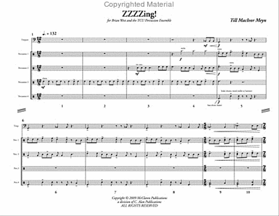 ZZZZing! Percussion Ensemble scores gallery preview page 2