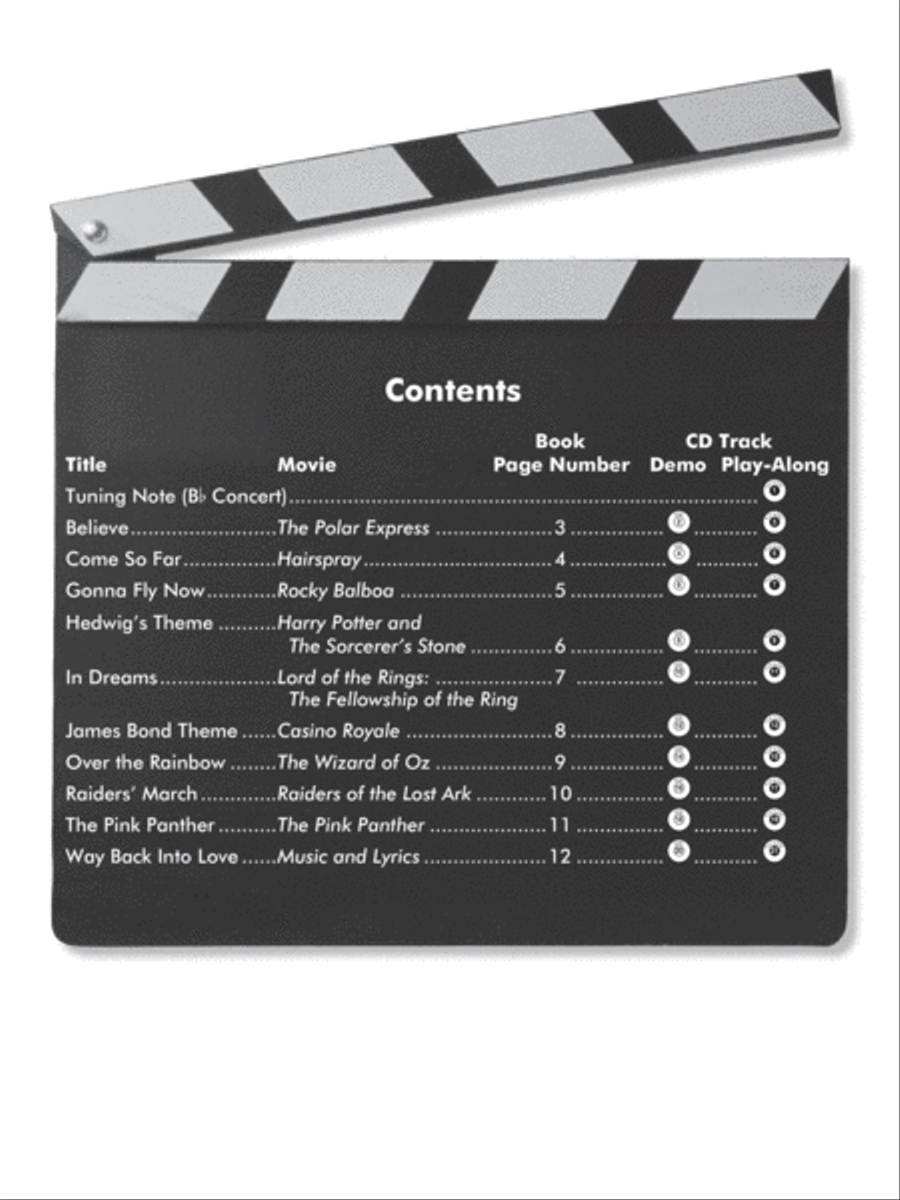 Easy Popular Movie Instrumental Solos Clarinet Solo scores gallery preview page 2