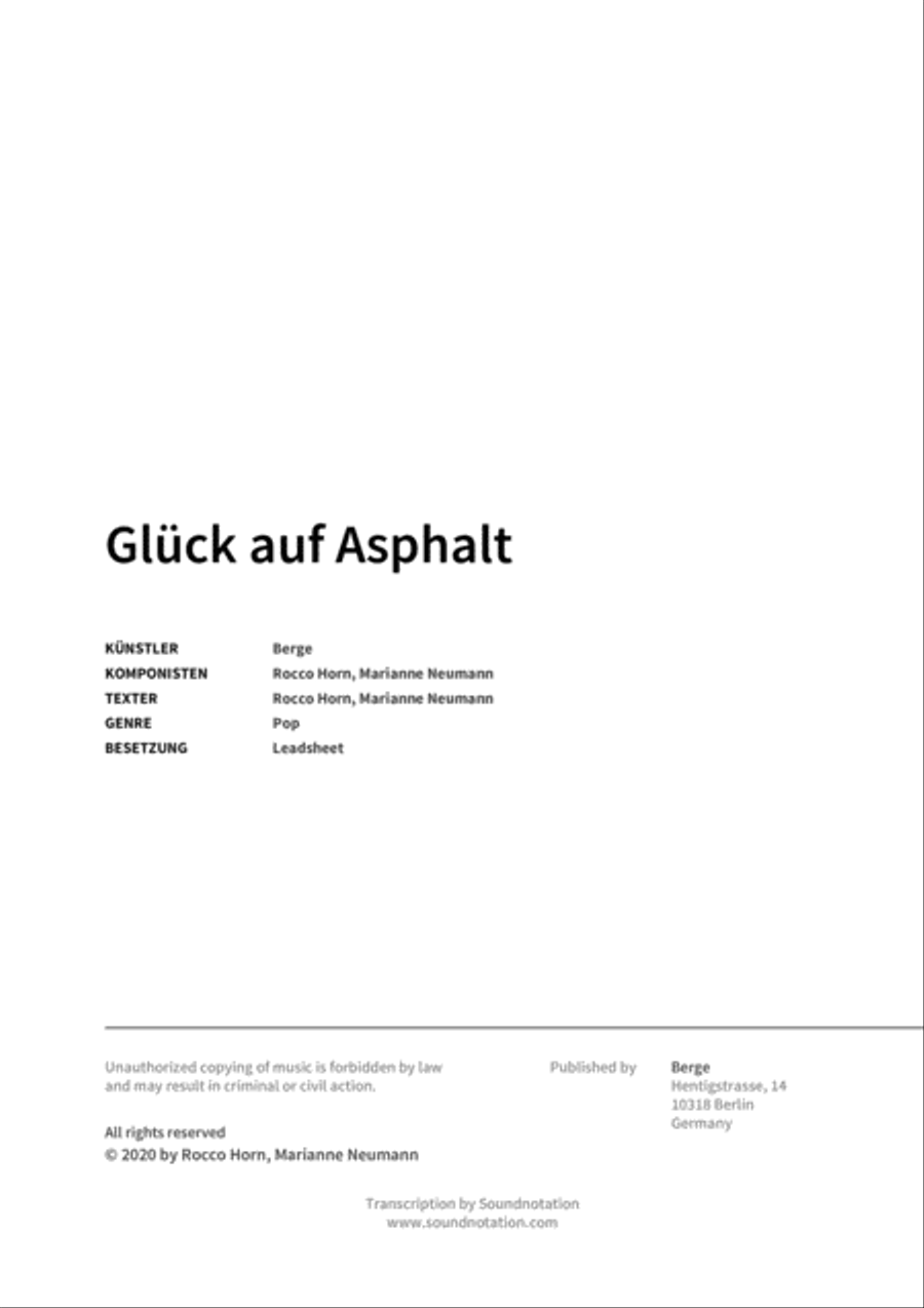 Glück auf Asphalt Score scores gallery preview page 2