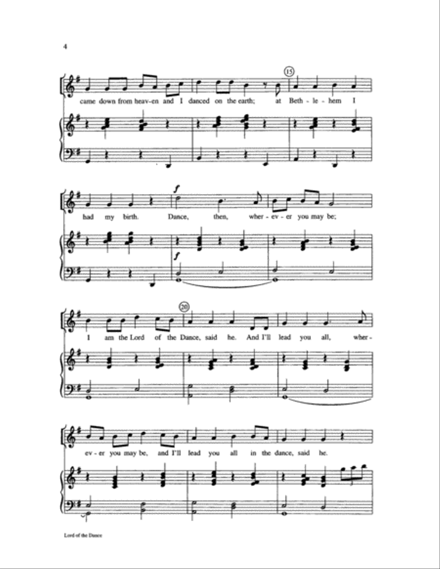 Lord of the Dance Unison Choir scores gallery preview page 5