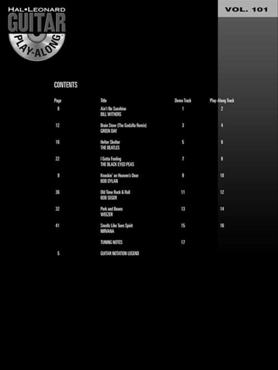 Songs for Beginners Guitar Tablature scores gallery preview page 3