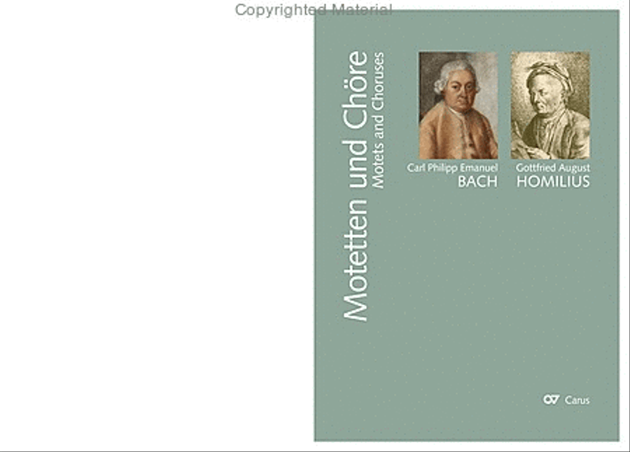 Carl Philipp Emanuel Bach & Gottfried August Homilius. Motets and Choruses Choir scores gallery preview page 2