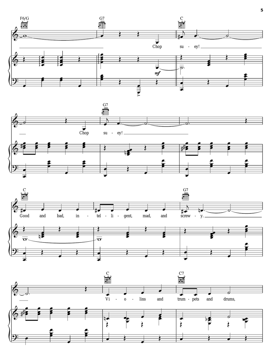 Chop Suey Piano, Vocal, Guitar scores gallery preview page 5